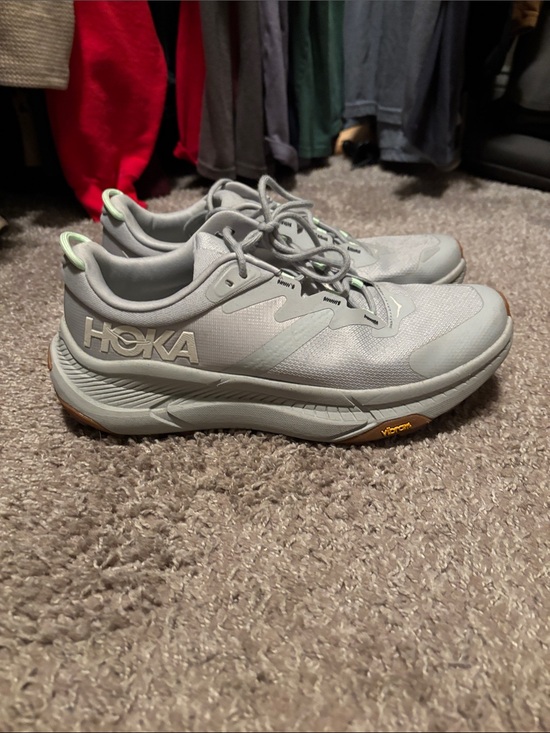 Hoka Shoes - Hoka Women’s Light Gray Athletic Running Shoes with Subtle Lime Accents